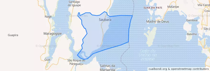 Mapa de ubicacion de Saubara.