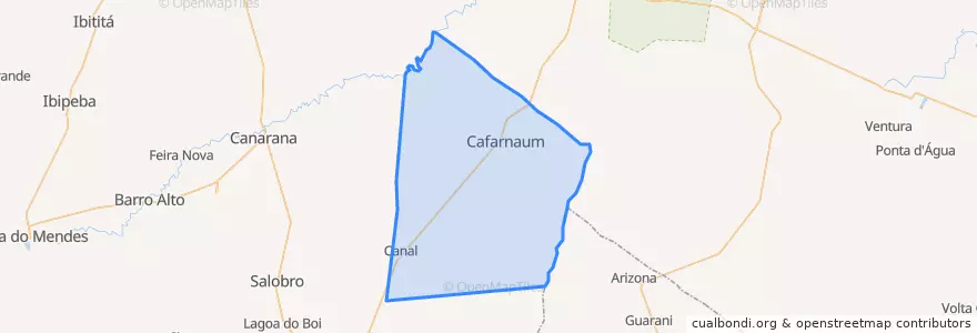 Mapa de ubicacion de Cafarnaum.