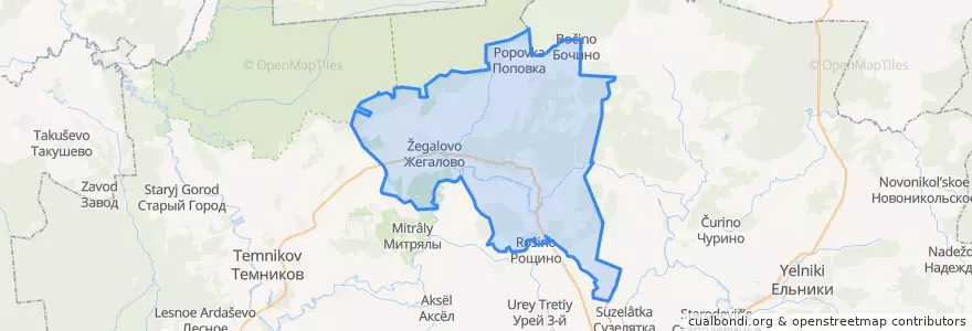 Mapa de ubicacion de Пурдошанское сельское поселение.