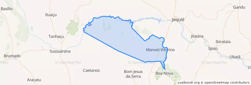 Mapa de ubicacion de Manoel Vitorino.