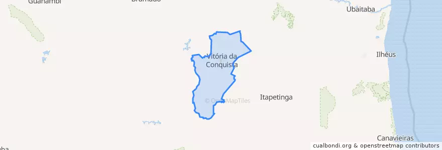 Mapa de ubicacion de Vitória da Conquista.