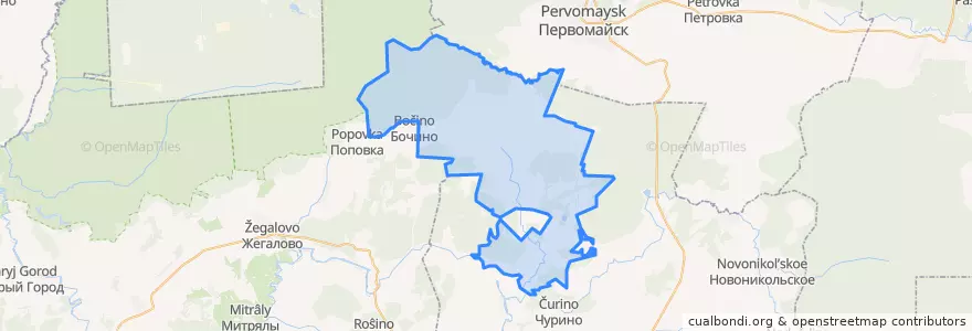 Mapa de ubicacion de Новоямское сельское поселение.