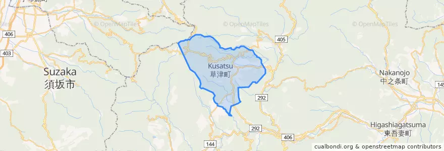 Mapa de ubicacion de 草津町.