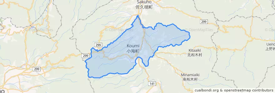 Mapa de ubicacion de 小海町.