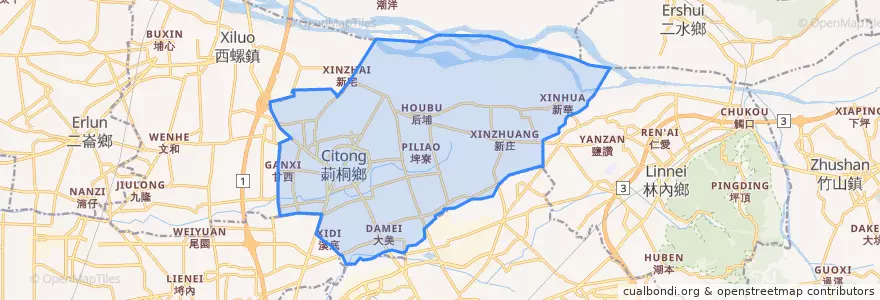 Mapa de ubicacion de シ桐郷.