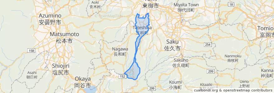 Mapa de ubicacion de Tateshina.