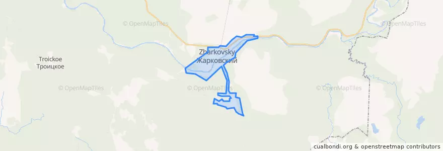 Mapa de ubicacion de городское поселение Жарковский.