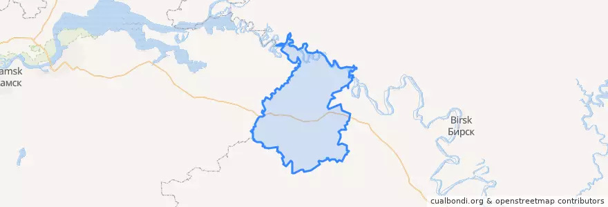 Mapa de ubicacion de Илишевский район.