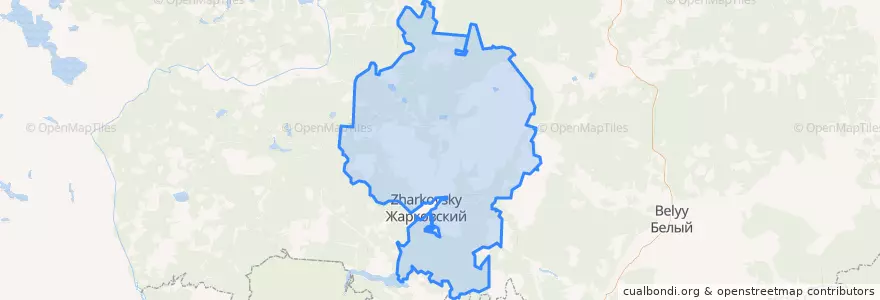 Mapa de ubicacion de Жарковское сельское поселение.