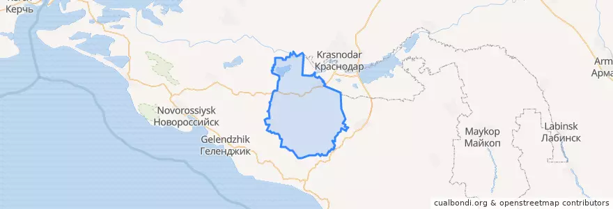 Mapa de ubicacion de Северский район.