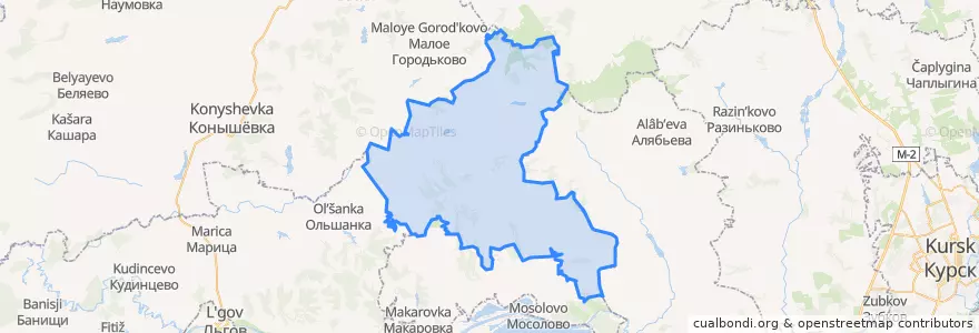 Mapa de ubicacion de Костельцевский сельсовет.