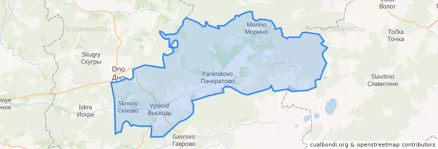 Mapa de ubicacion de Выскодская волость.