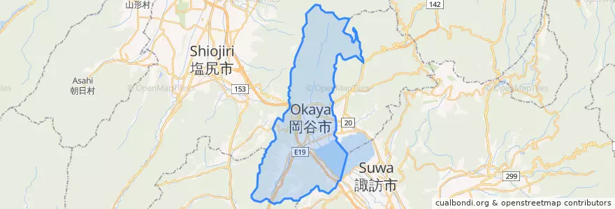 Mapa de ubicacion de 오카야시.