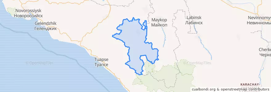 Mapa de ubicacion de Apsheronsky District.