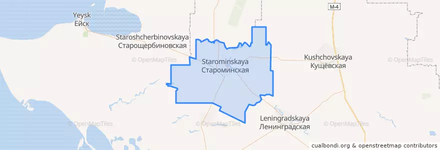 Mapa de ubicacion de Староминский район.