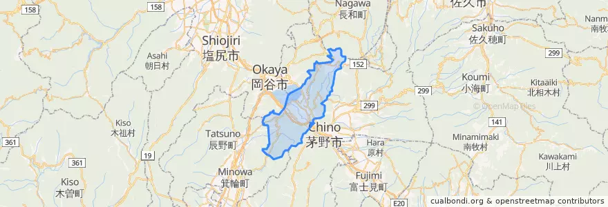 Mapa de ubicacion de Suwa.
