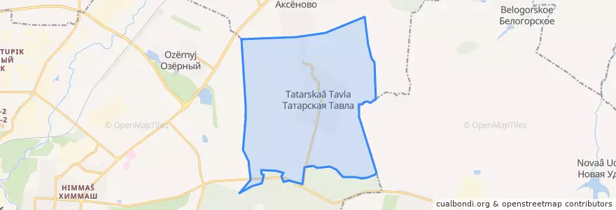Mapa de ubicacion de Татарско-Тавлинское сельское поселение.