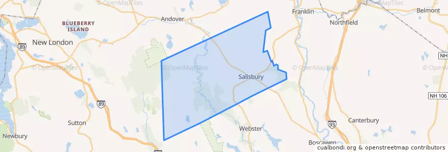 Mapa de ubicacion de Salisbury.