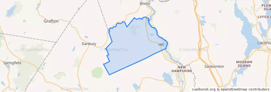 Mapa de ubicacion de Hill.
