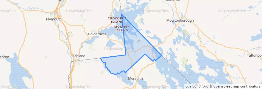 Mapa de ubicacion de Center Harbor.