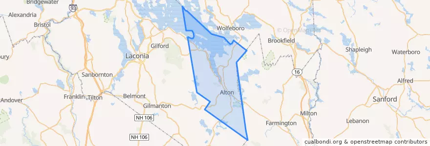 Mapa de ubicacion de Alton.