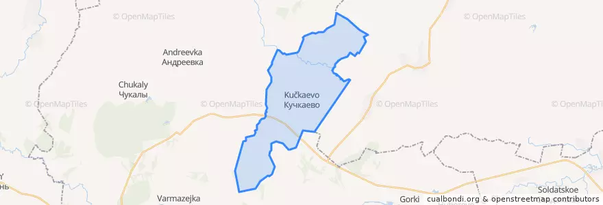 Mapa de ubicacion de Кучкаевское сельское поселение.