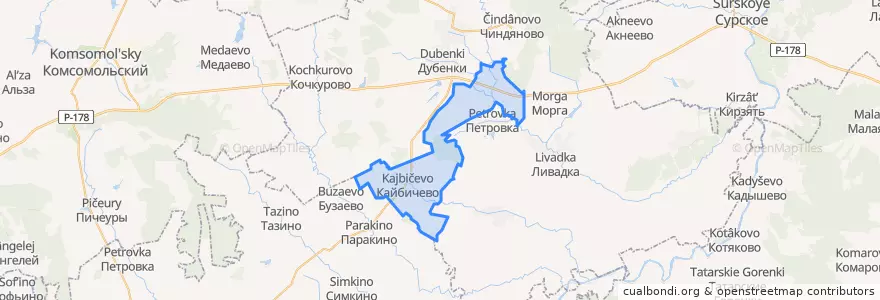 Mapa de ubicacion de Ардатовское сельское поселение.