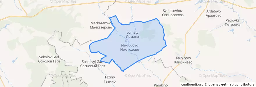 Mapa de ubicacion de Ломатское сельское поселение.