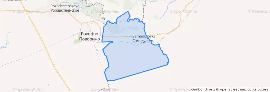 Mapa de ubicacion de Самодуровское сельское поселение.