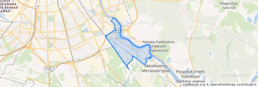 Mapa de ubicacion de округ Рыбацкое.