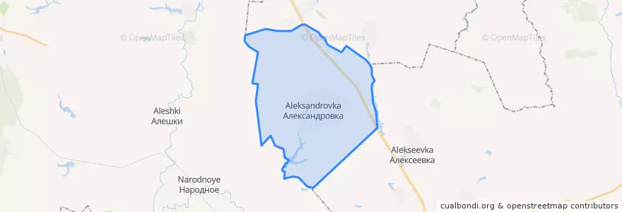 Mapa de ubicacion de Александровское сельское поселение.