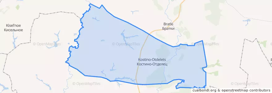 Mapa de ubicacion de Костино-Отдельское сельское поселение.