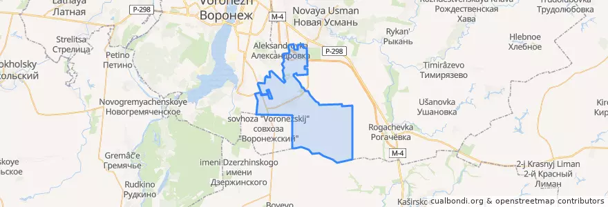 Mapa de ubicacion de Никольское сельское поселение.