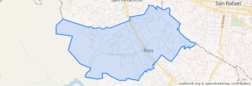 Mapa de ubicacion de Ross.