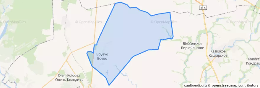 Mapa de ubicacion de Боевское сельское поселение.