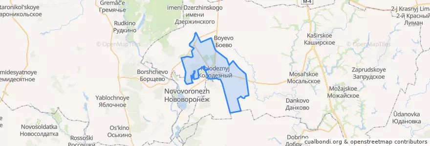 Mapa de ubicacion de Колодезянское сельское поселение.