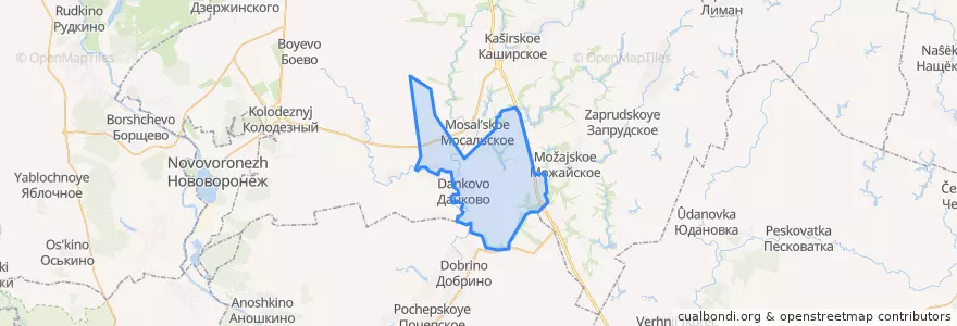 Mapa de ubicacion de Данковское сельское поселение.