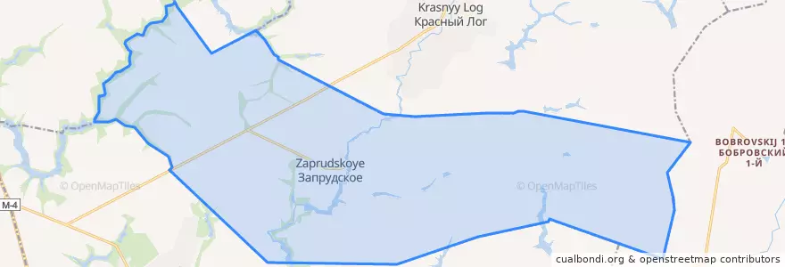 Mapa de ubicacion de Запрудское сельское поселение.