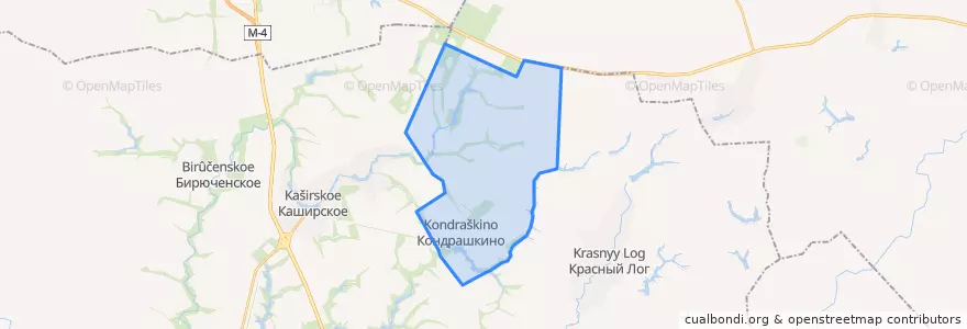 Mapa de ubicacion de Кондрашкинское сельское поселение.