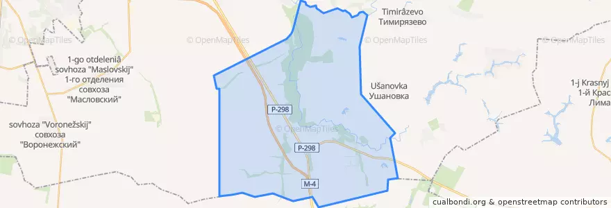 Mapa de ubicacion de Рогачёвское сельское поселение.