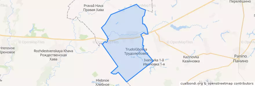 Mapa de ubicacion de Нижнекатуховское сельское поселение.