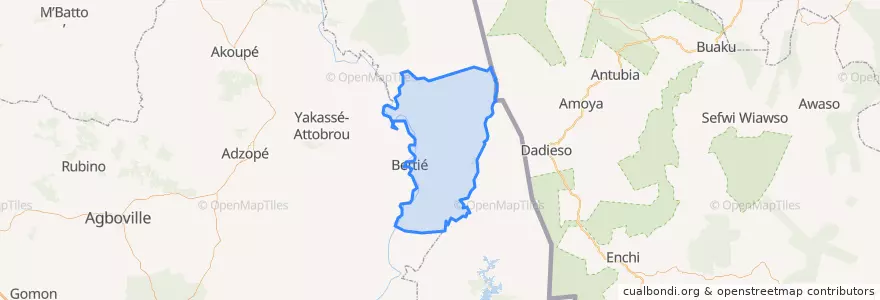 Mapa de ubicacion de Bettié.