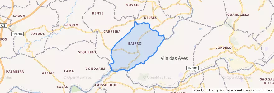 Mapa de ubicacion de Bairro.