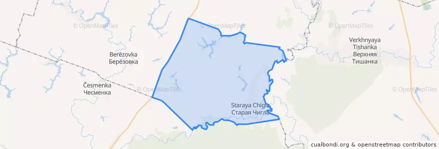 Mapa de ubicacion de Старочигольское сельское поселение.