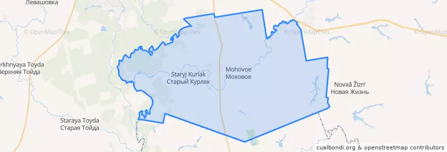 Mapa de ubicacion de Новокурлакское сельское поселение.