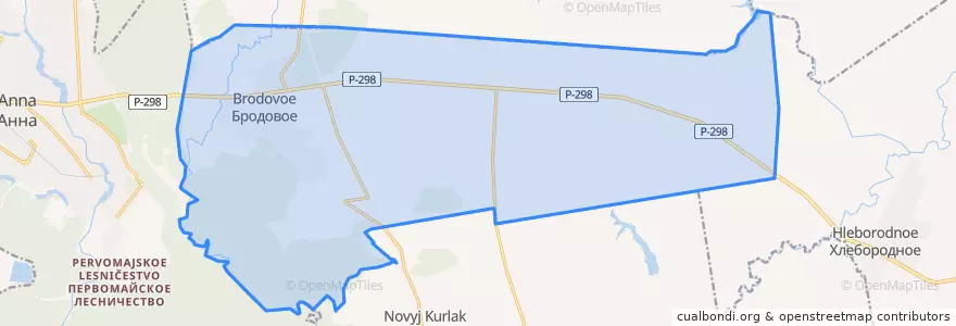 Mapa de ubicacion de Бродовское сельское поселение.