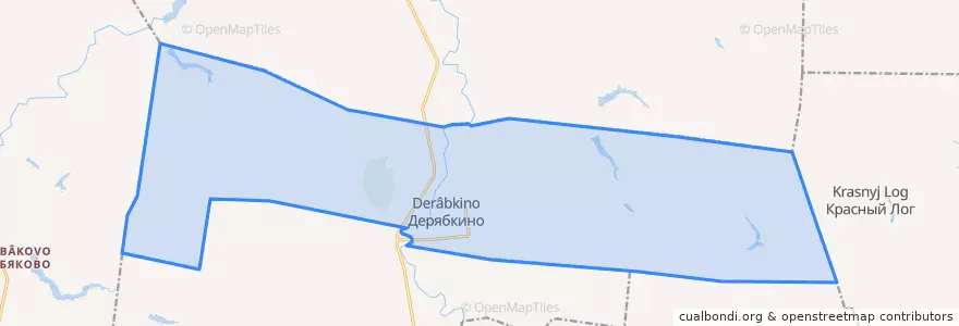 Mapa de ubicacion de Дерябкинское сельское поселение.