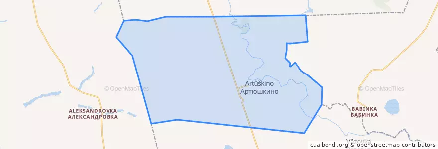 Mapa de ubicacion de Артюшкинское сельское поселение.