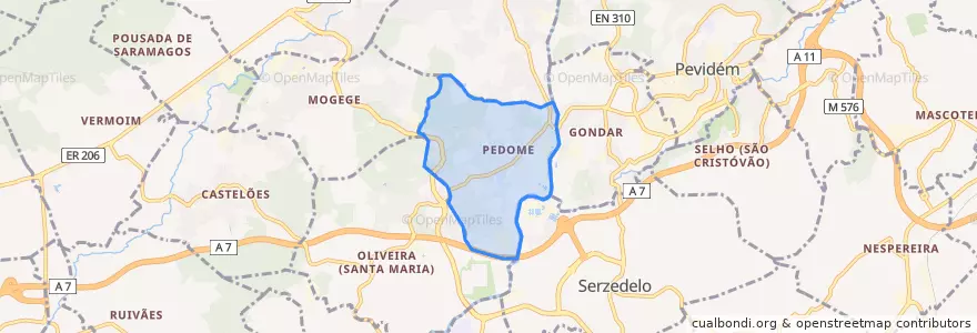 Mapa de ubicacion de Pedome.