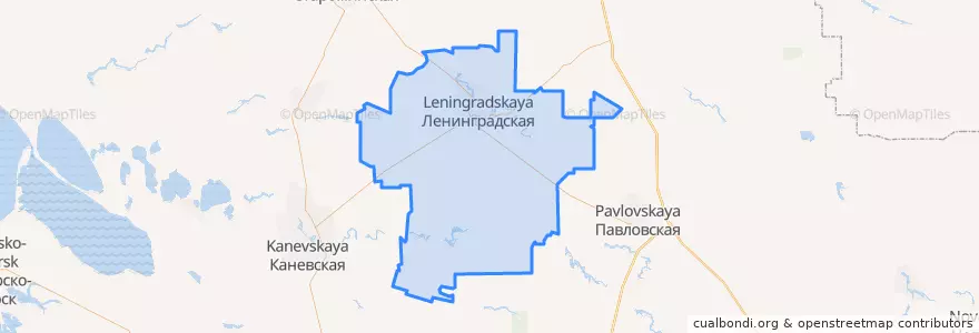 Mapa de ubicacion de Ленинградский район.